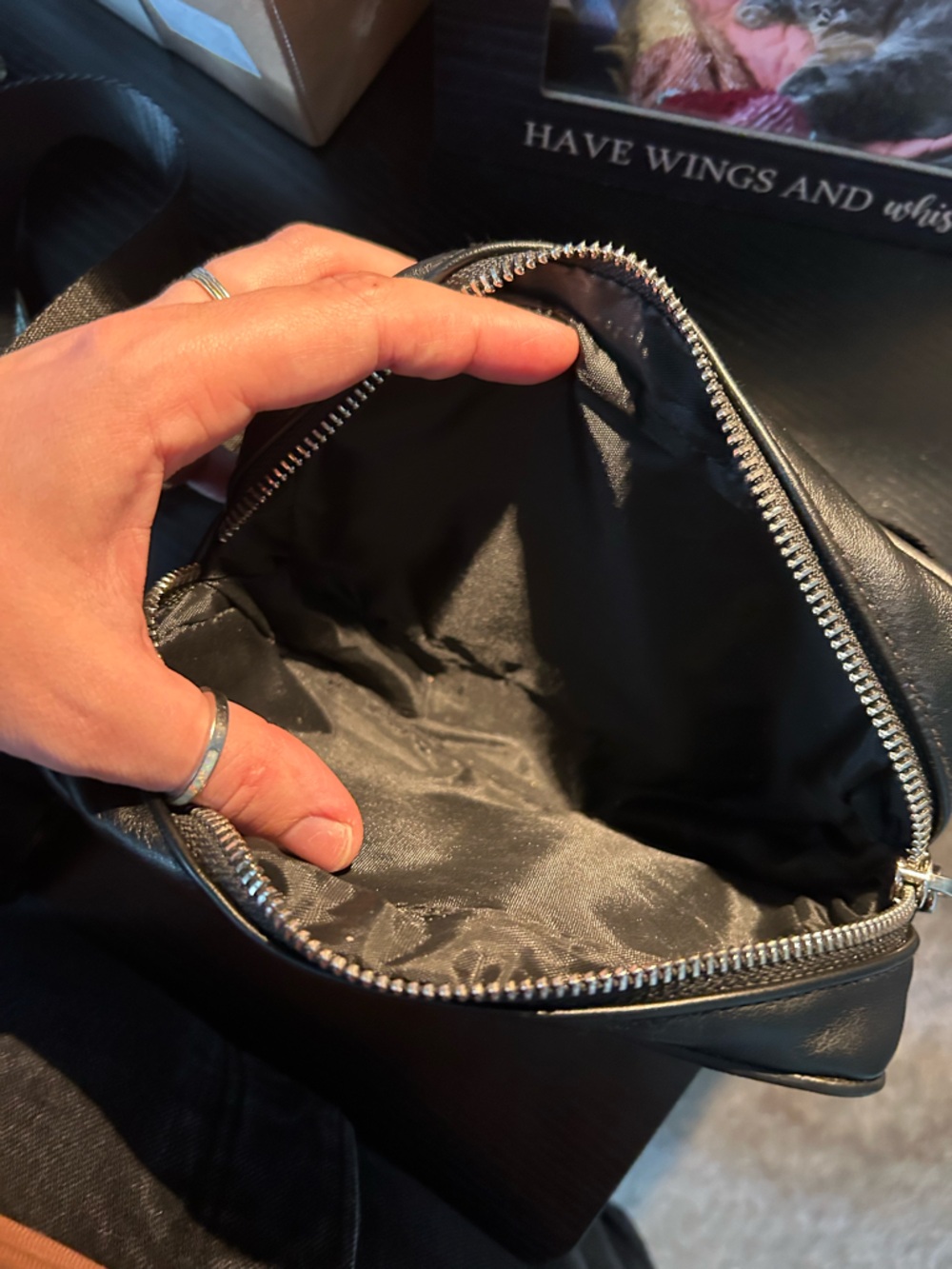 Black Belt Bag with Steve Madden Logo - Picture 3 of 3